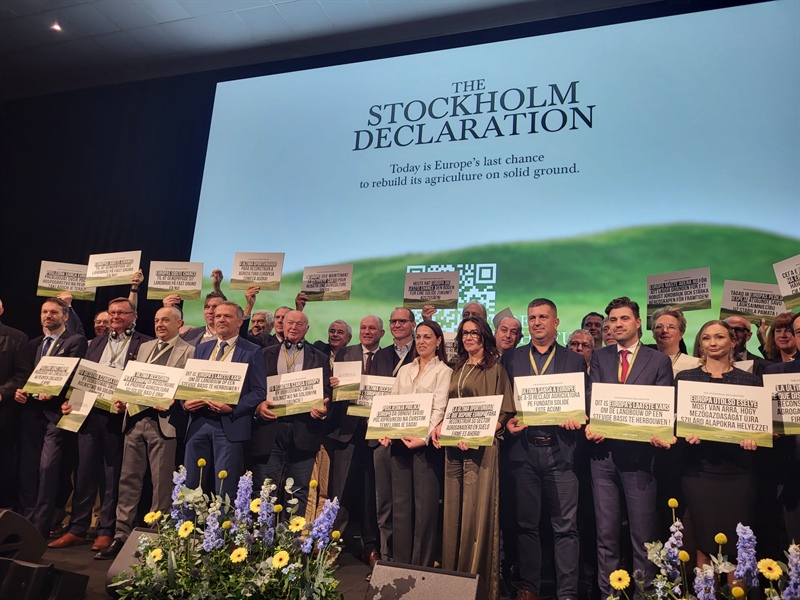 Copa-Cogeca, firmata la Dichiarazione di Stoccolma. Difendere la PAC significa difendere l'Europa