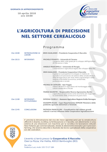 Programma evento Agricoltura di precisione 18 aprile 2018