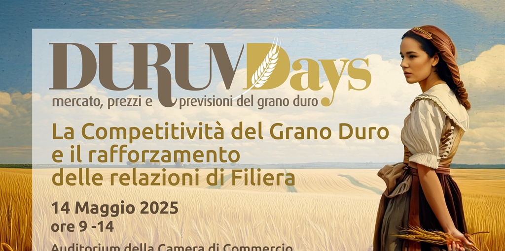 GRANO, IL 14 MAGGIO A FOGGIA TORNANO I DURUM DAYS, CONFRONTO SUL...